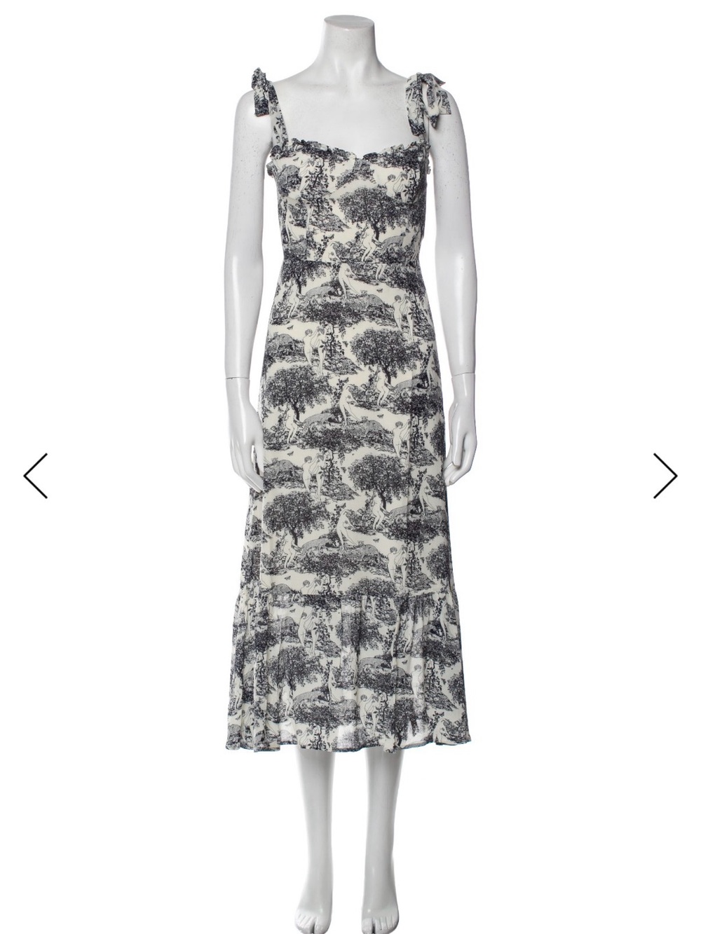 REFORMATION Tie Strap Midi Dress